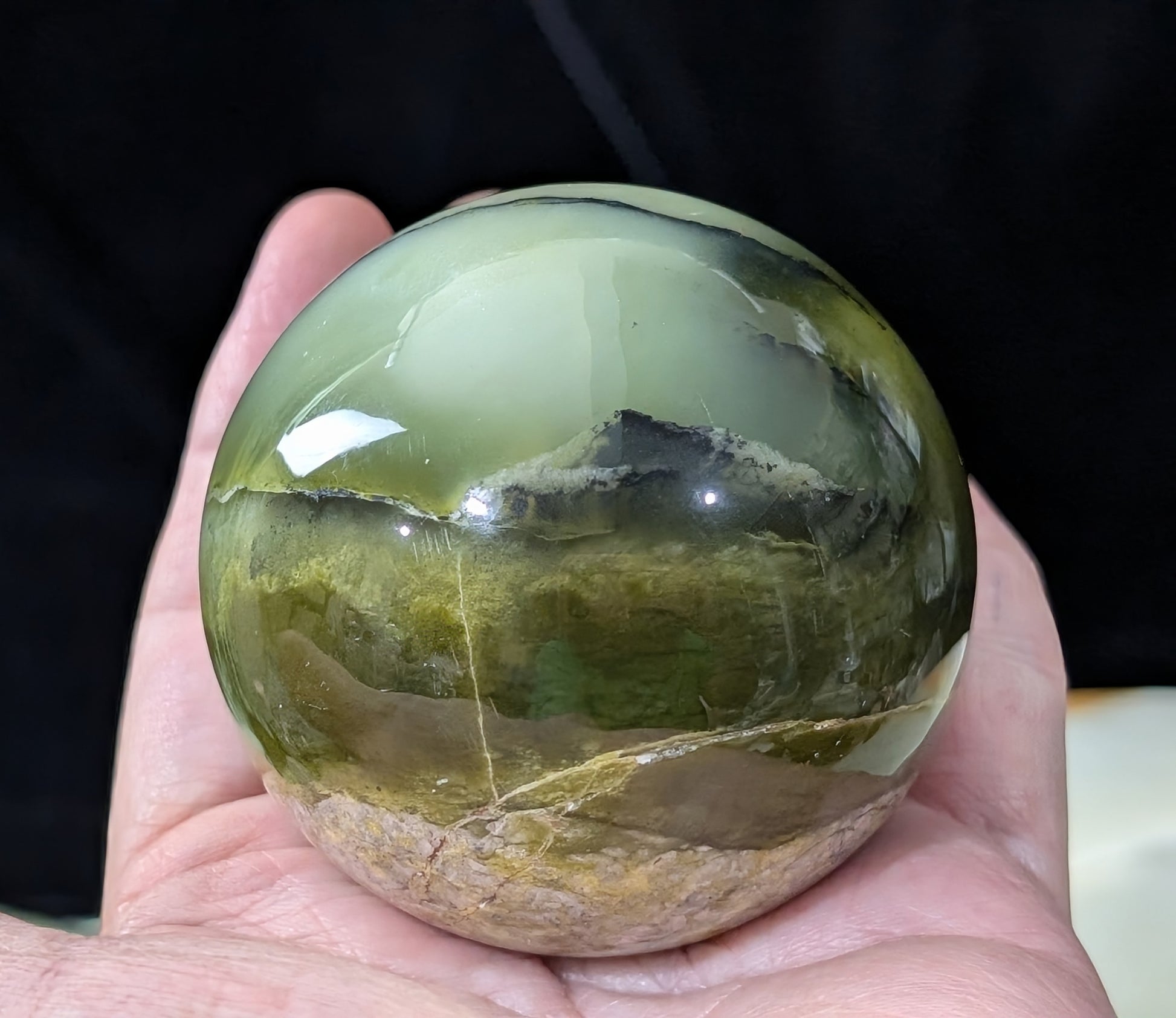 Nephrite Jade Sphere