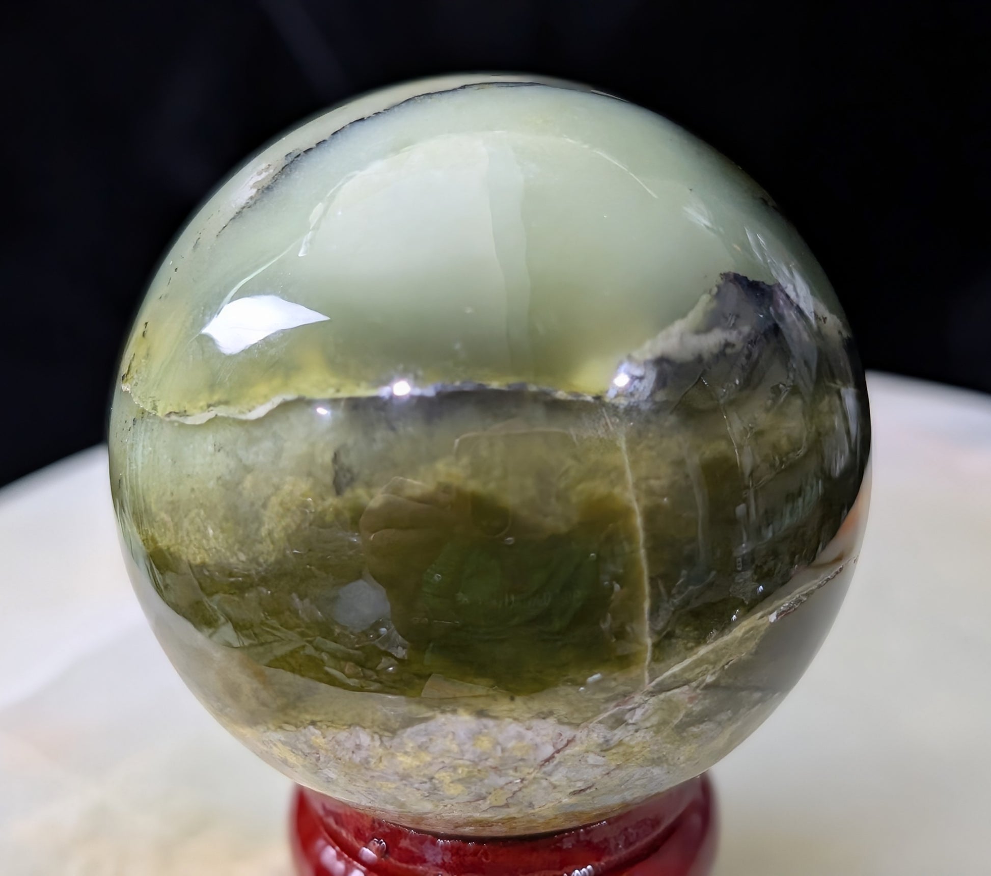 Nephrite Jade Sphere