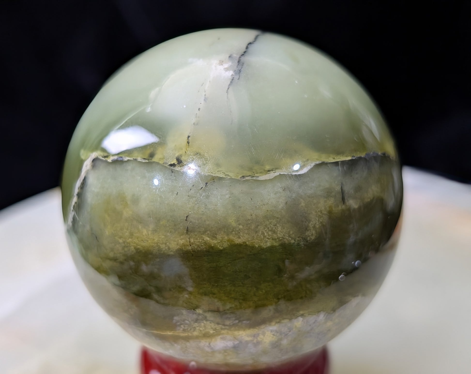 Nephrite Jade Sphere