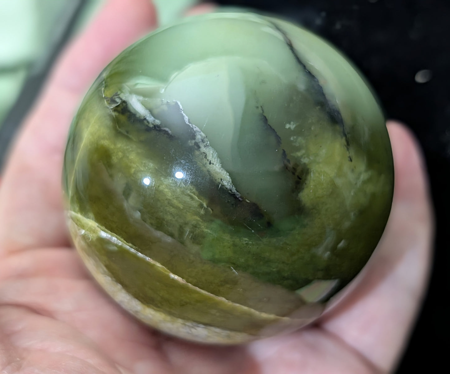 Nephrite Jade Sphere