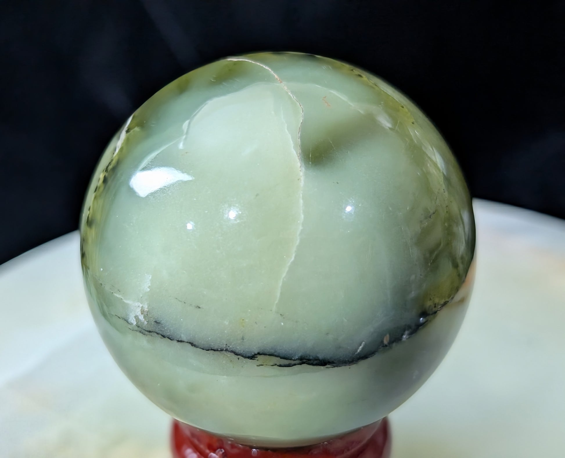 Nephrite Jade Sphere