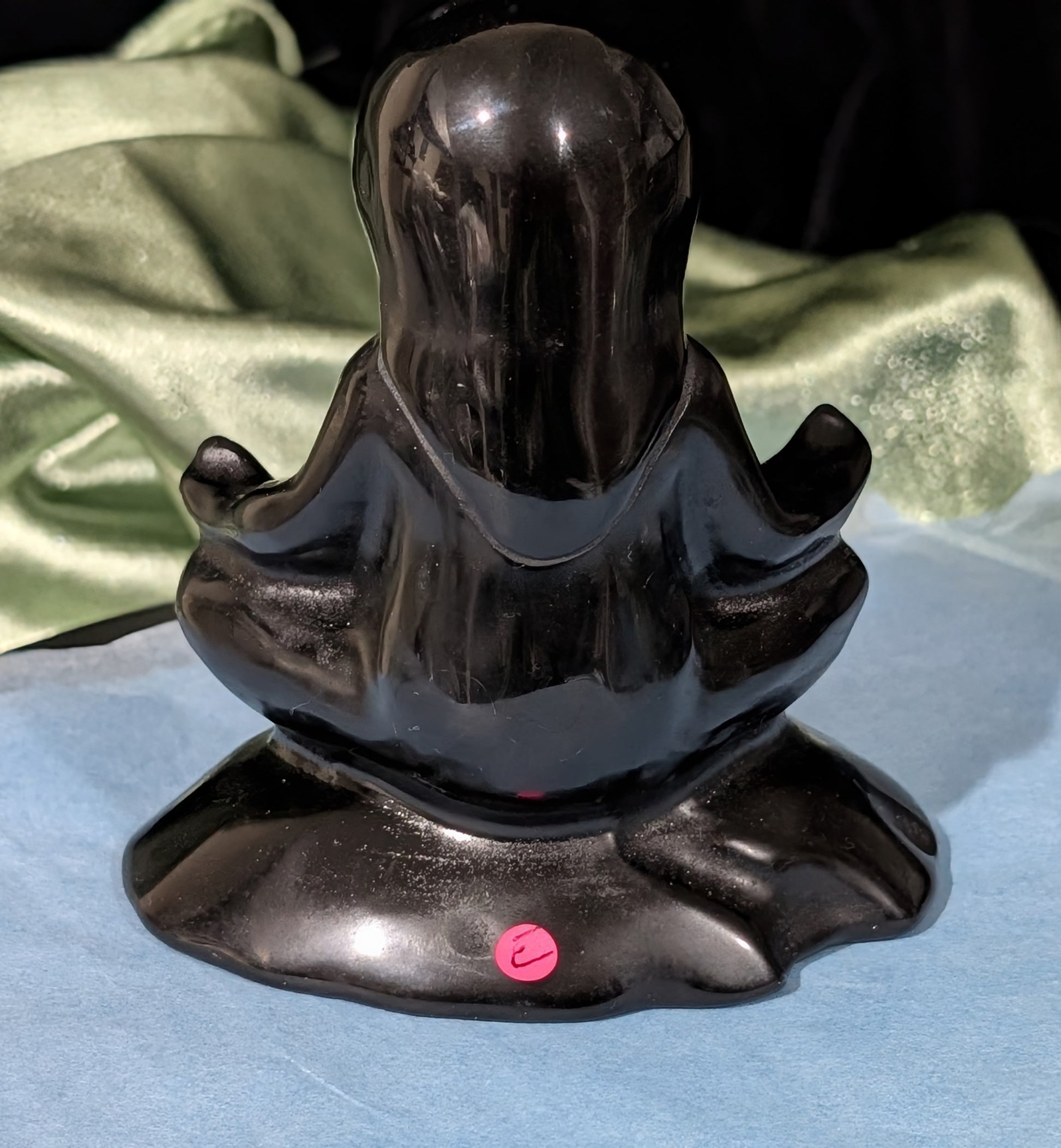 Obsidian Meditating Sloth Figurine