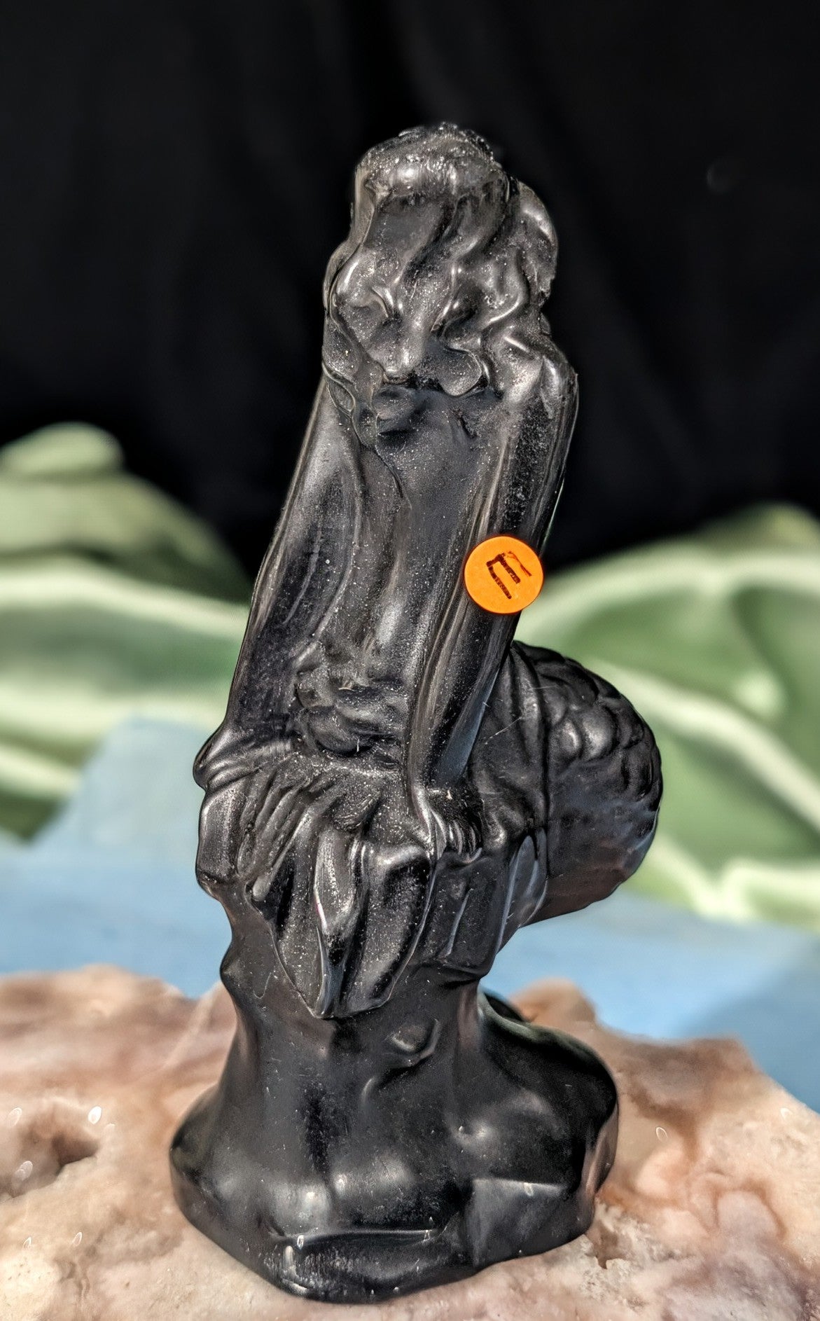 Obsidian Mermaid Figurine