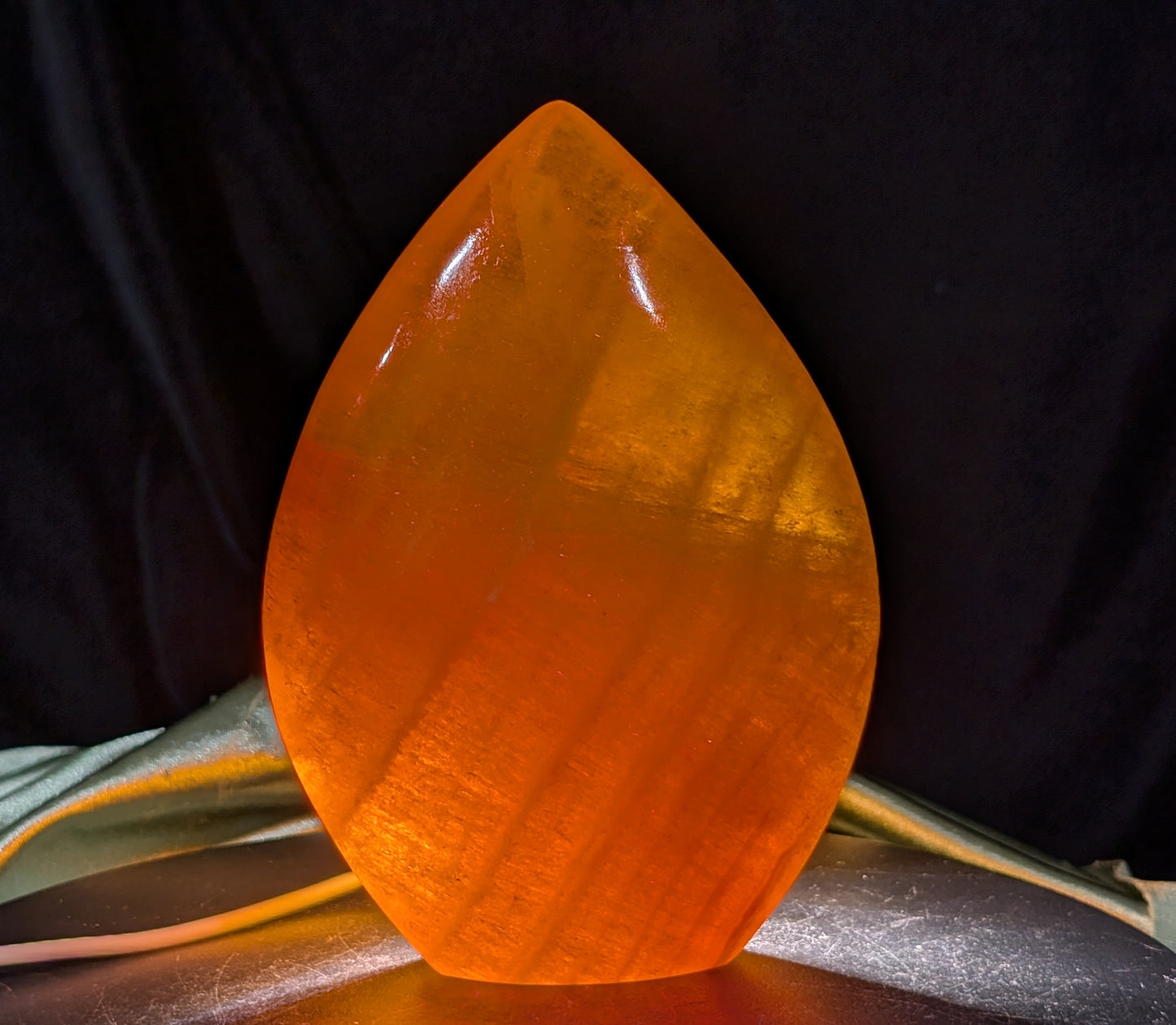 Orange Calcite Freeform Flame 1A