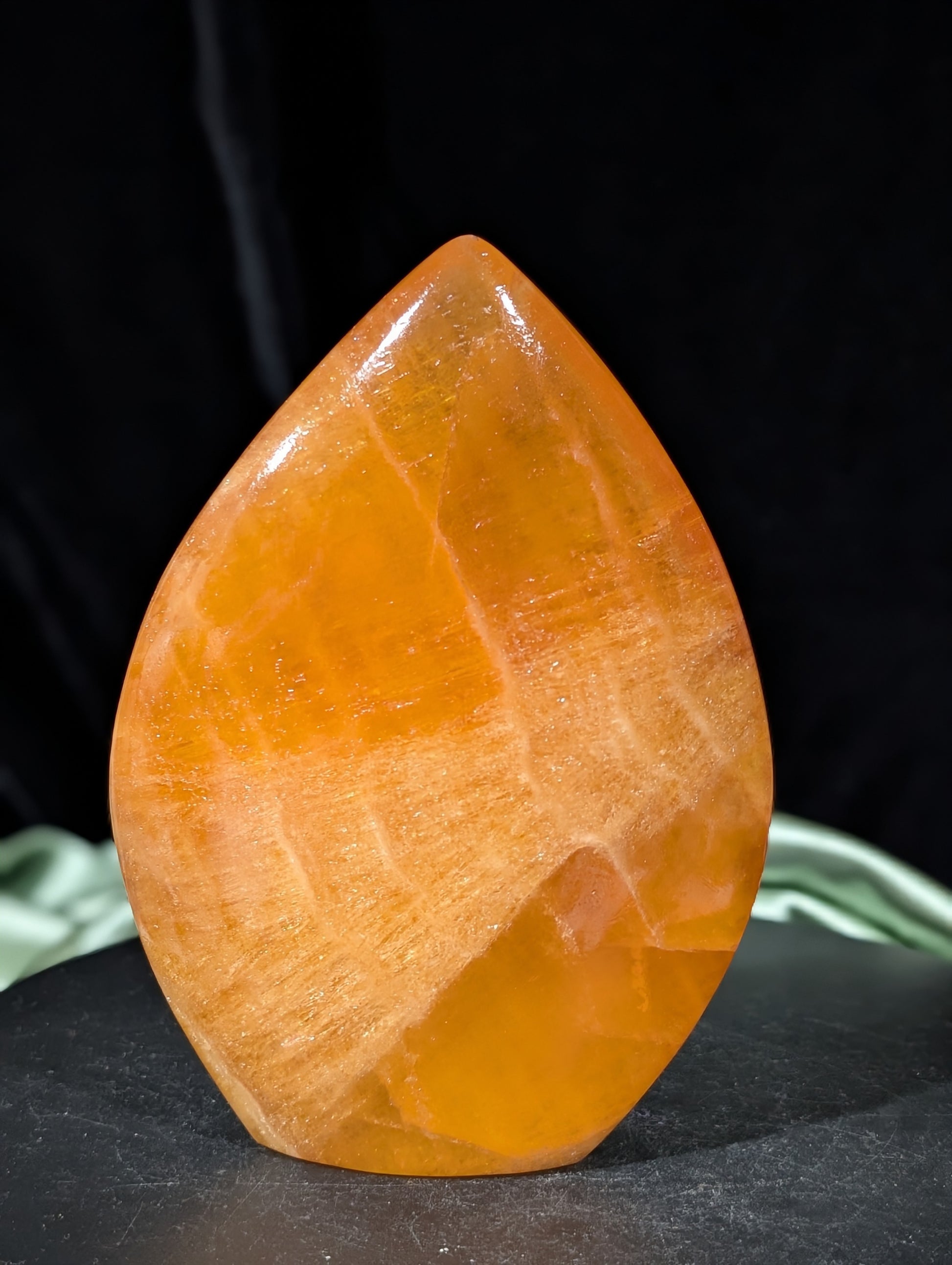 Orange Calcite Freeform Flame 1D