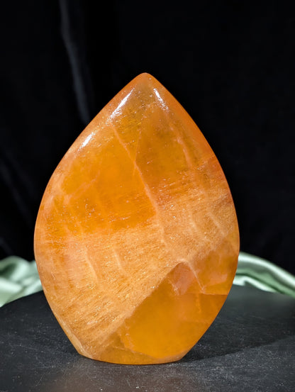 Orange Calcite Freeform Flame 1D