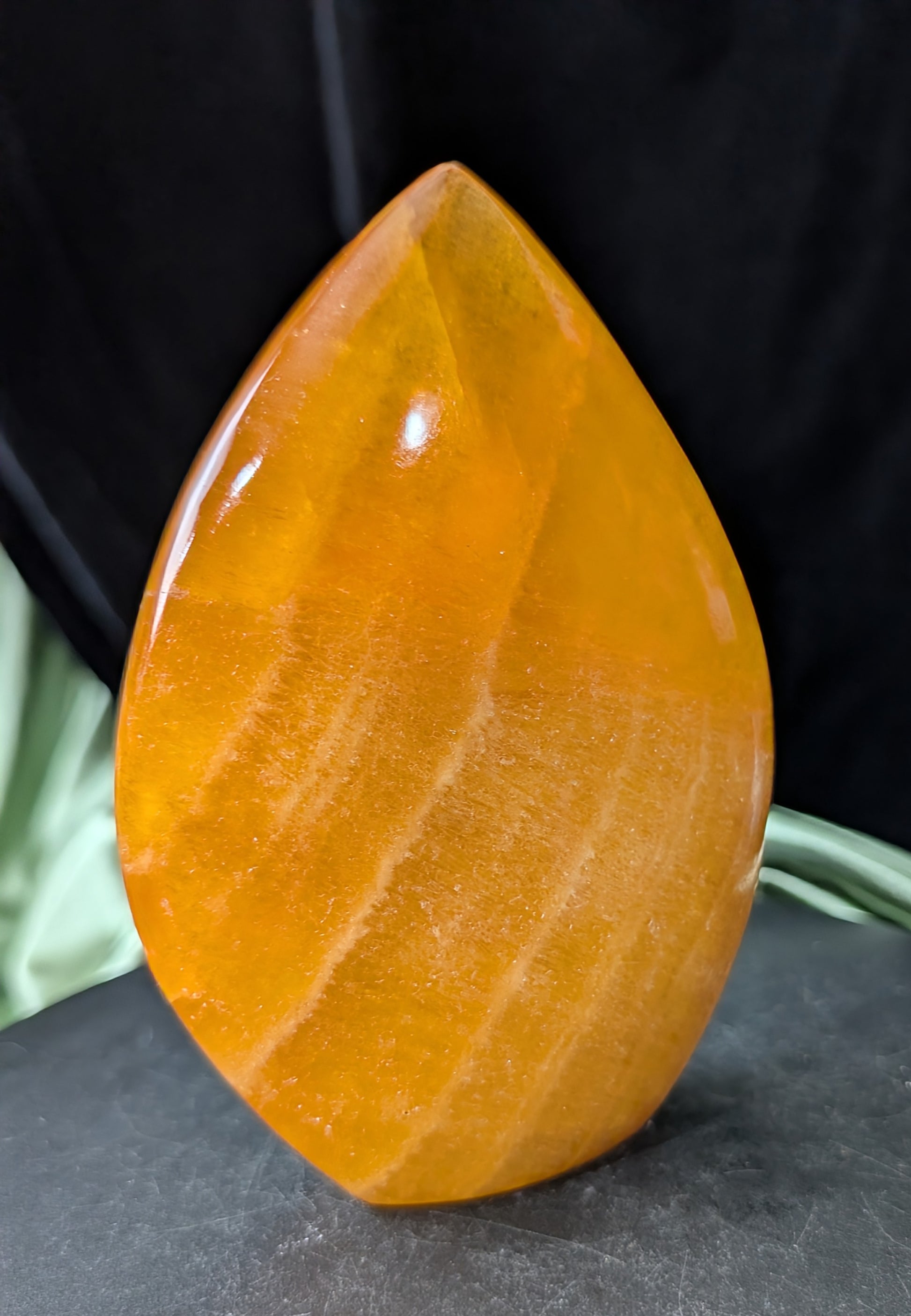 Orange Calcite Freeform Flame 1I