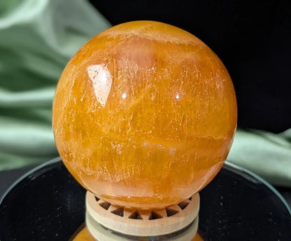 Gemmy Orange Calcite Sphere