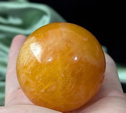 Gemmy Orange Calcite Sphere
