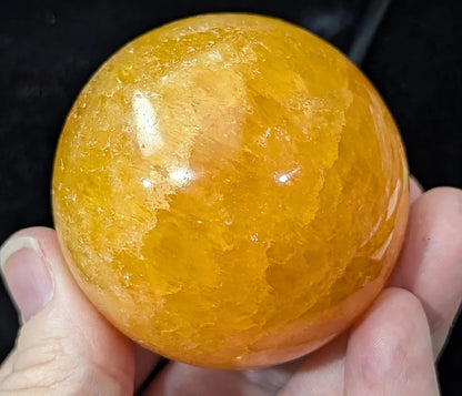 Gemmy Orange Calcite Sphere