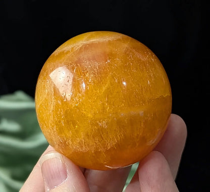 Gemmy Orange Calcite Sphere