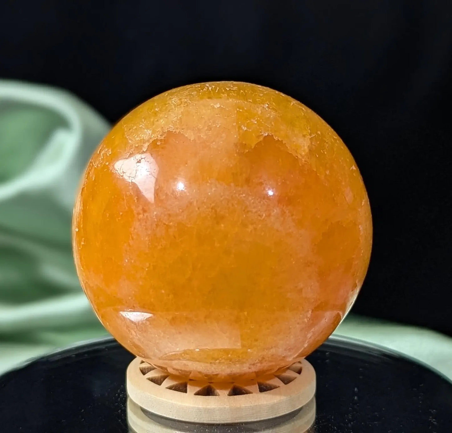 Gemmy Orange Calcite Sphere