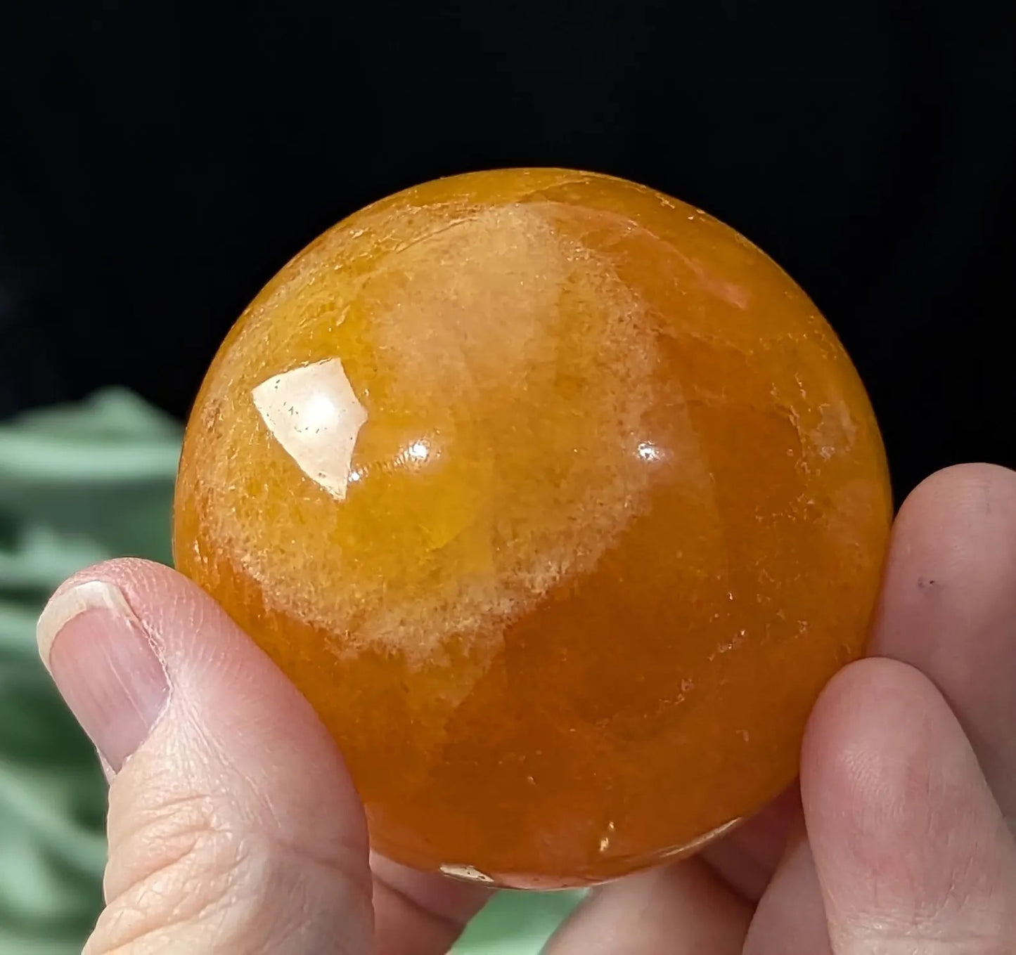 Gemmy Orange Calcite Sphere