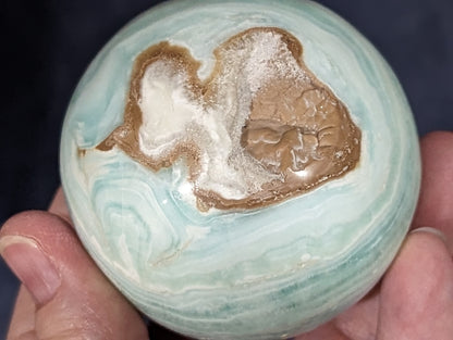 Blue Aragonite and Smithsonite Sphere