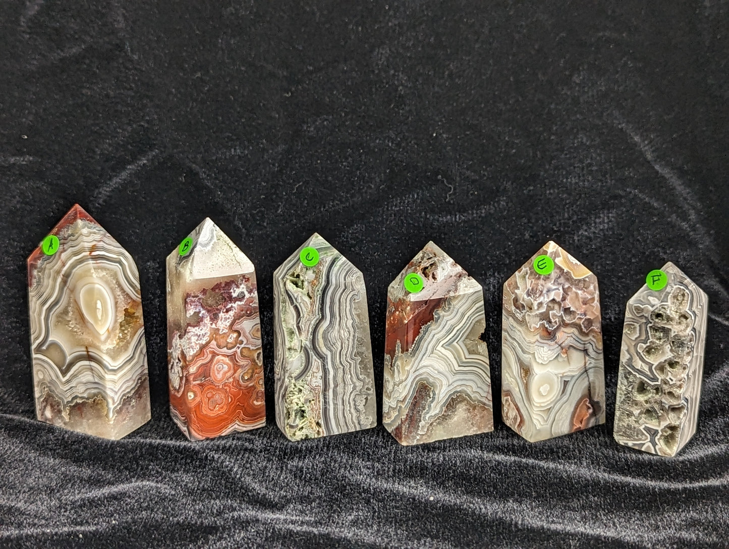 Mexican Crazy Lace Agate Towers