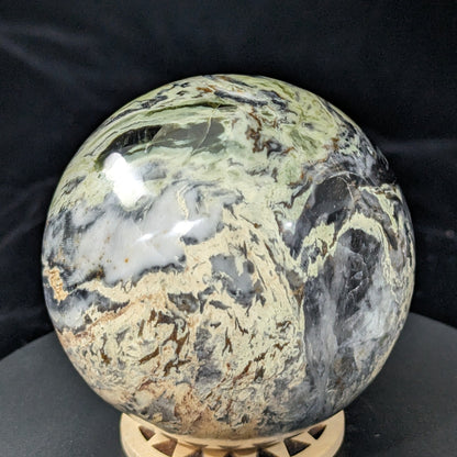 Rare Patterned Serpentine Sphere from Pakistan