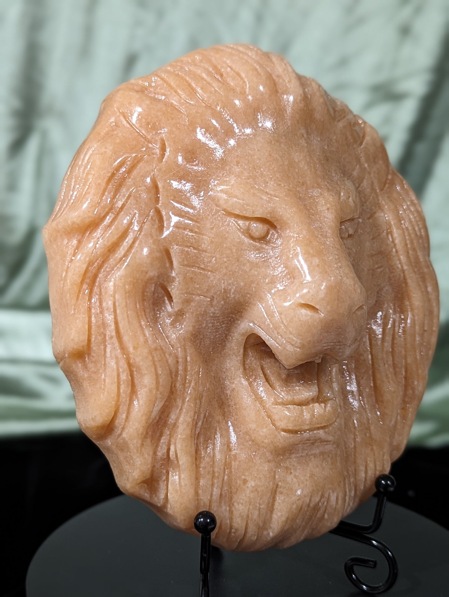 Sunstone Lion Head Carving