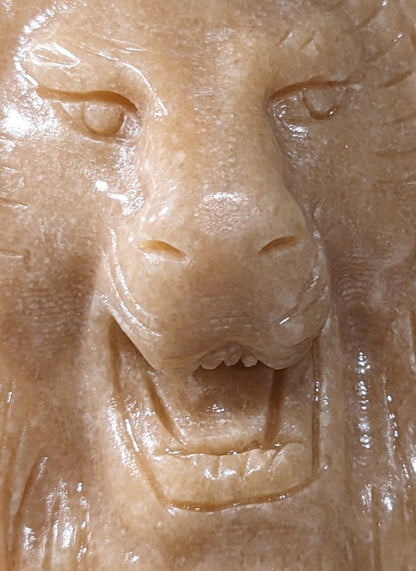 Sunstone Lion Head Carving