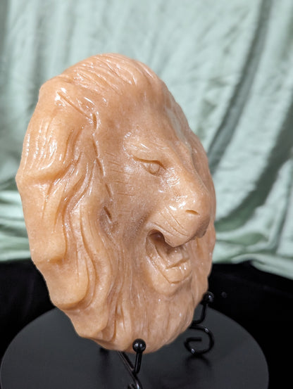 Sunstone Lion Head Carving