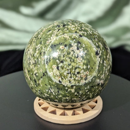 Spotted Serpentine Crystal Sphere