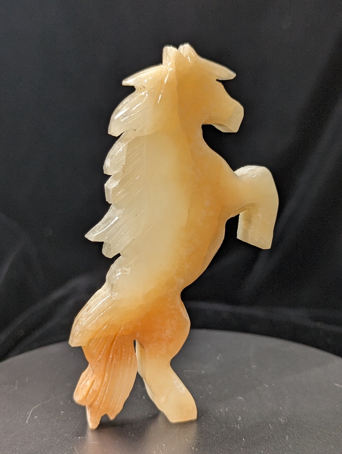 Crystal Jumping Horse Figurines~ Onyx ~ Peach Calcite ~Strawberry Jasper ~ Green Aventurine