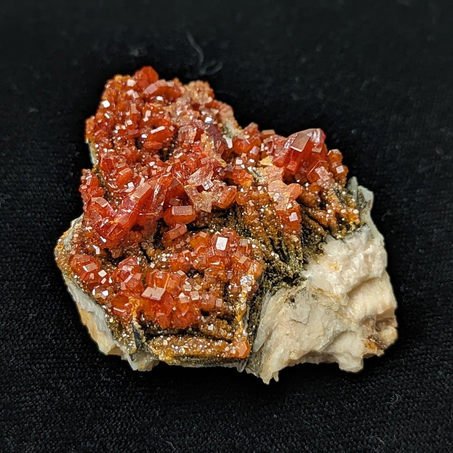 Vanadinite Specimen in Matrix with Barite