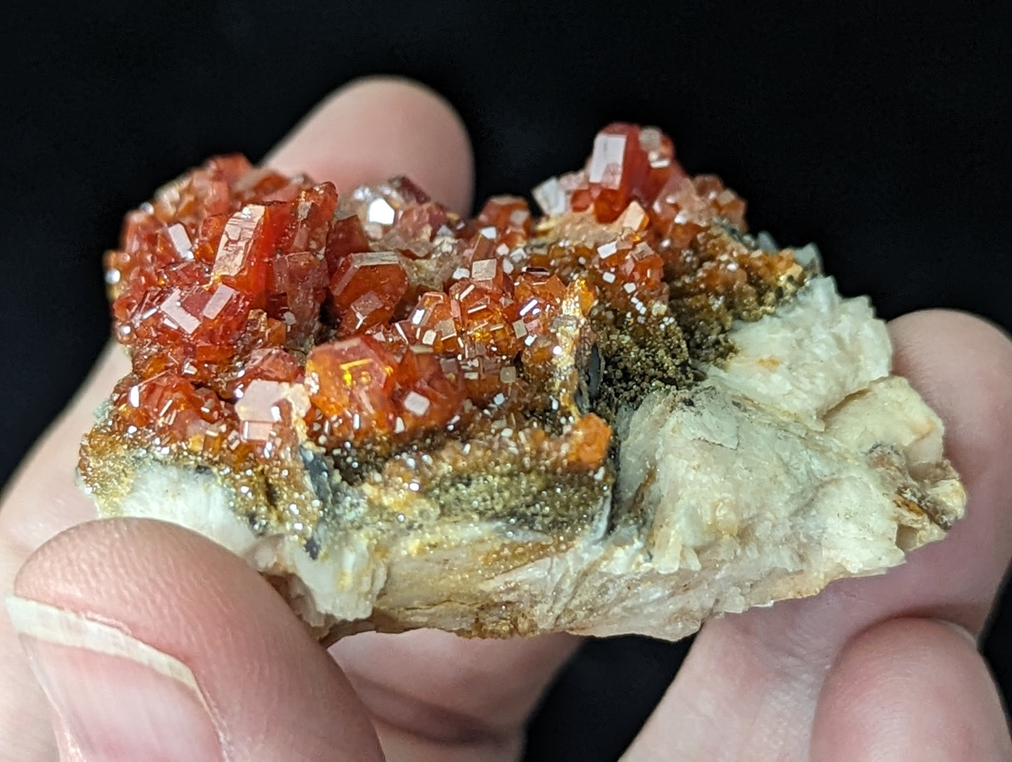 Vanadinite Specimen in Matrix with Barite