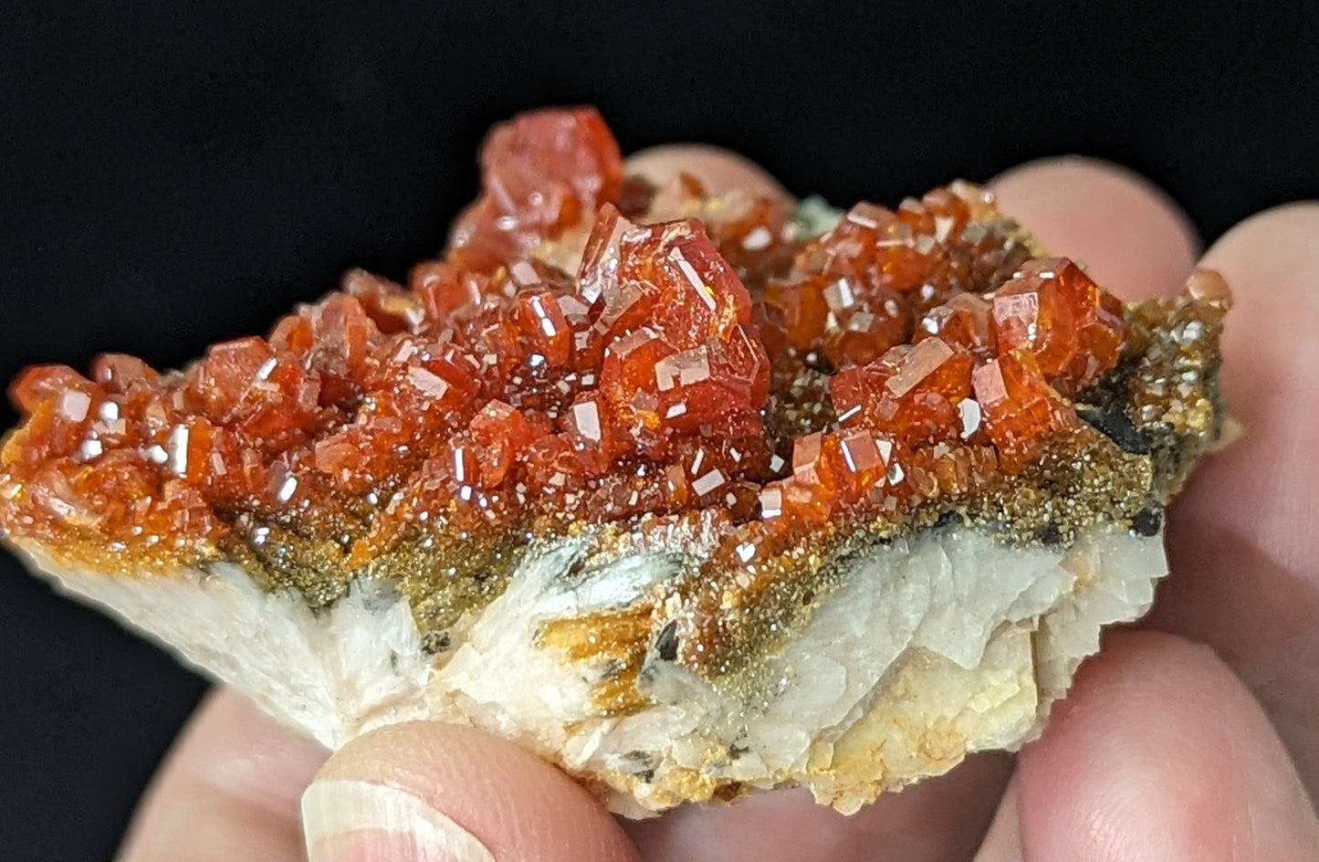 Vanadinite Specimen in Matrix with Barite