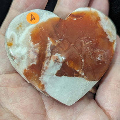 Fire Agate Hearts And Palms ~ Fire Agate Palm Stones