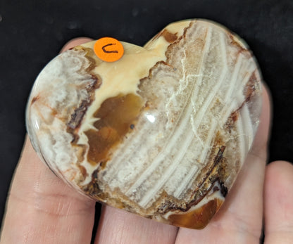 Fire Agate Hearts And Palms ~ Fire Agate Palm Stones