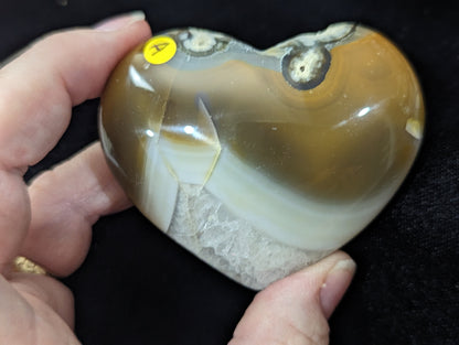 Honey Agate Hearts from Indonesia