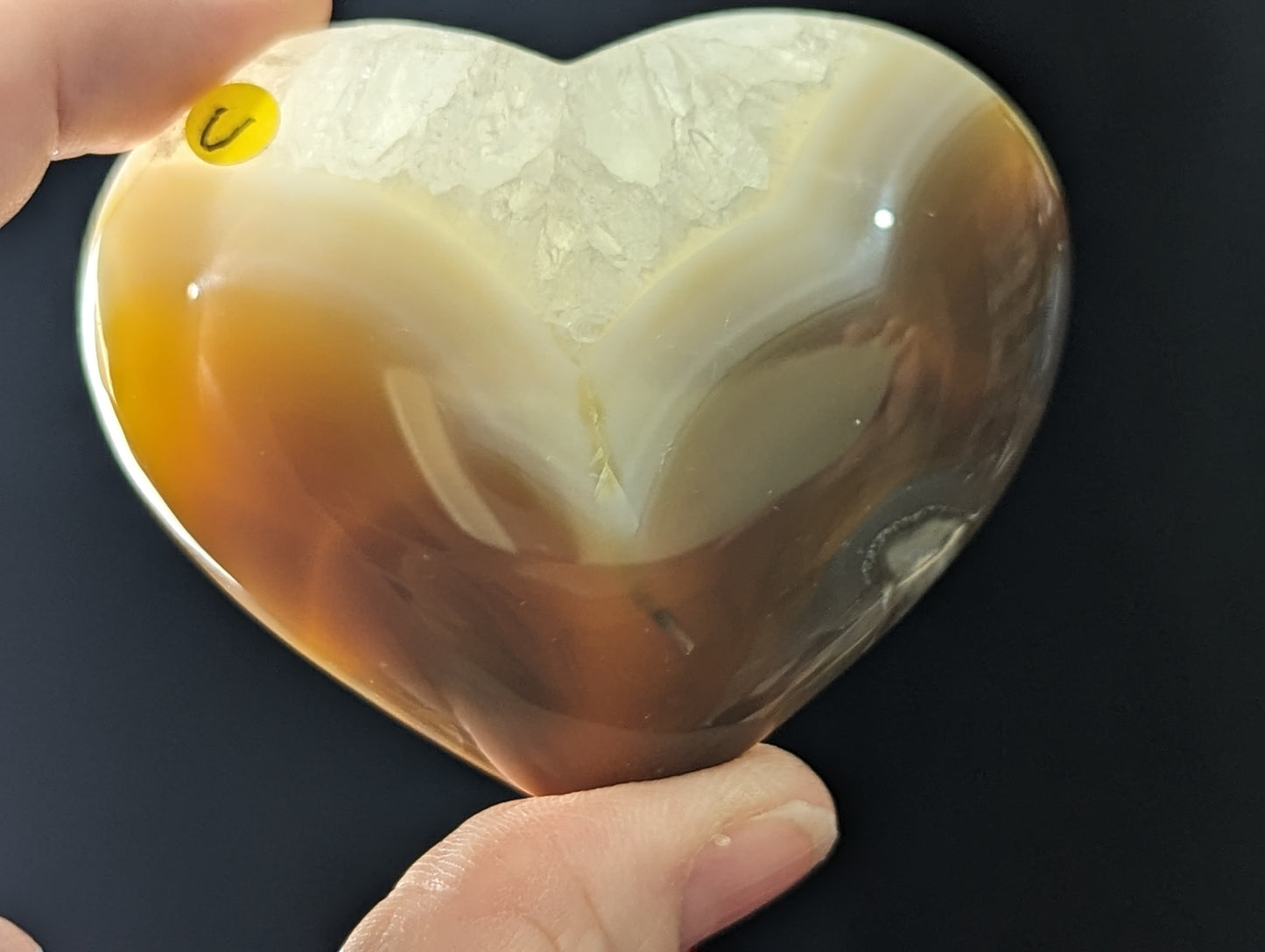 Honey Agate Hearts from Indonesia