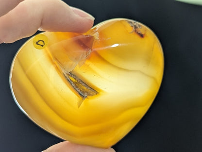 Honey Agate Hearts from Indonesia