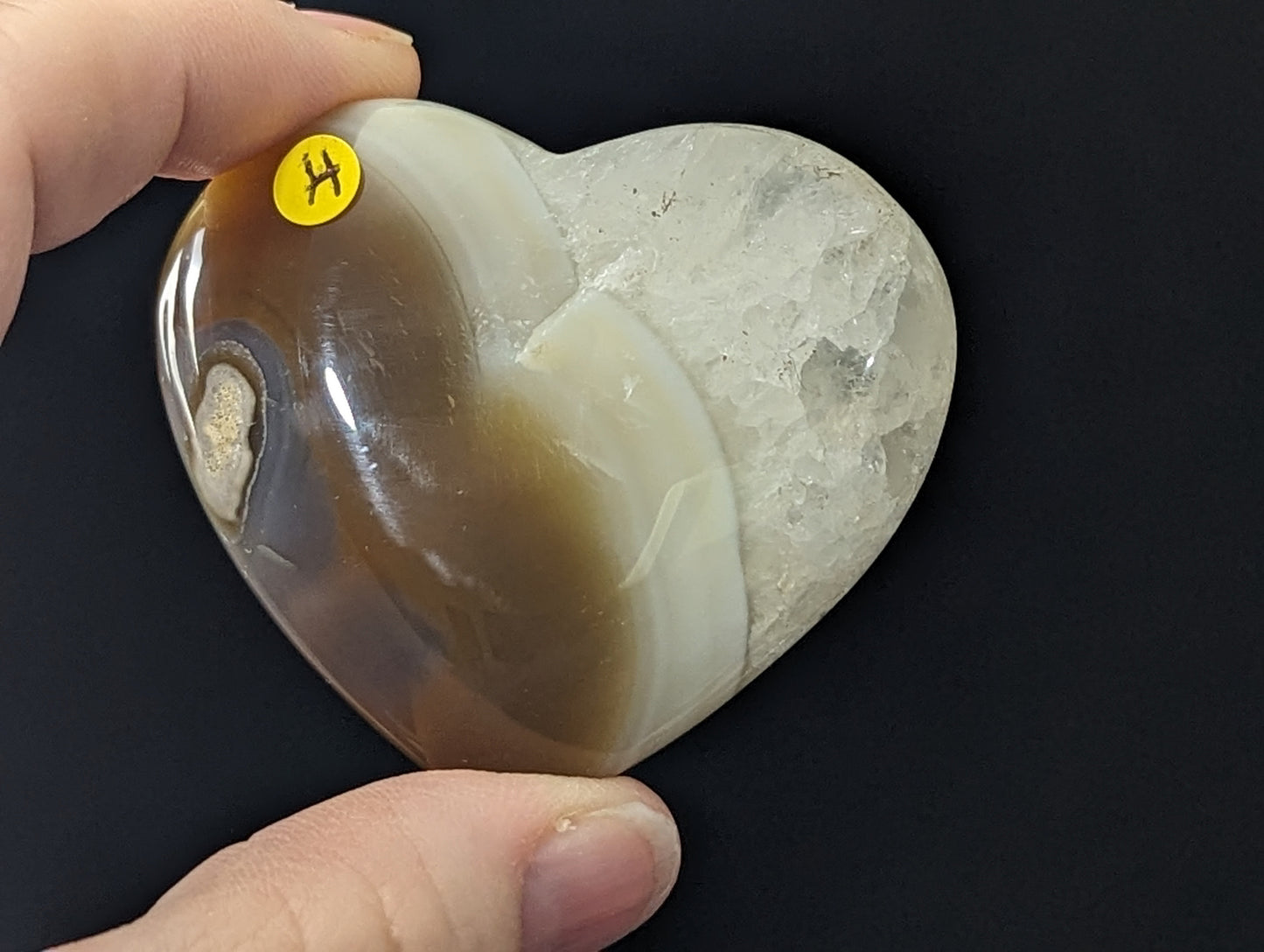 Honey Agate Hearts from Indonesia