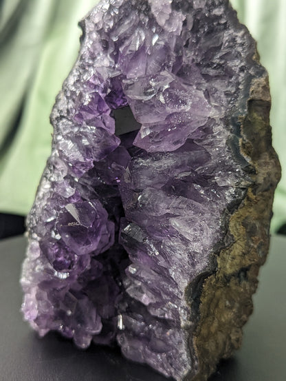 Dark Amethyst Cut Based Geode From Brazil