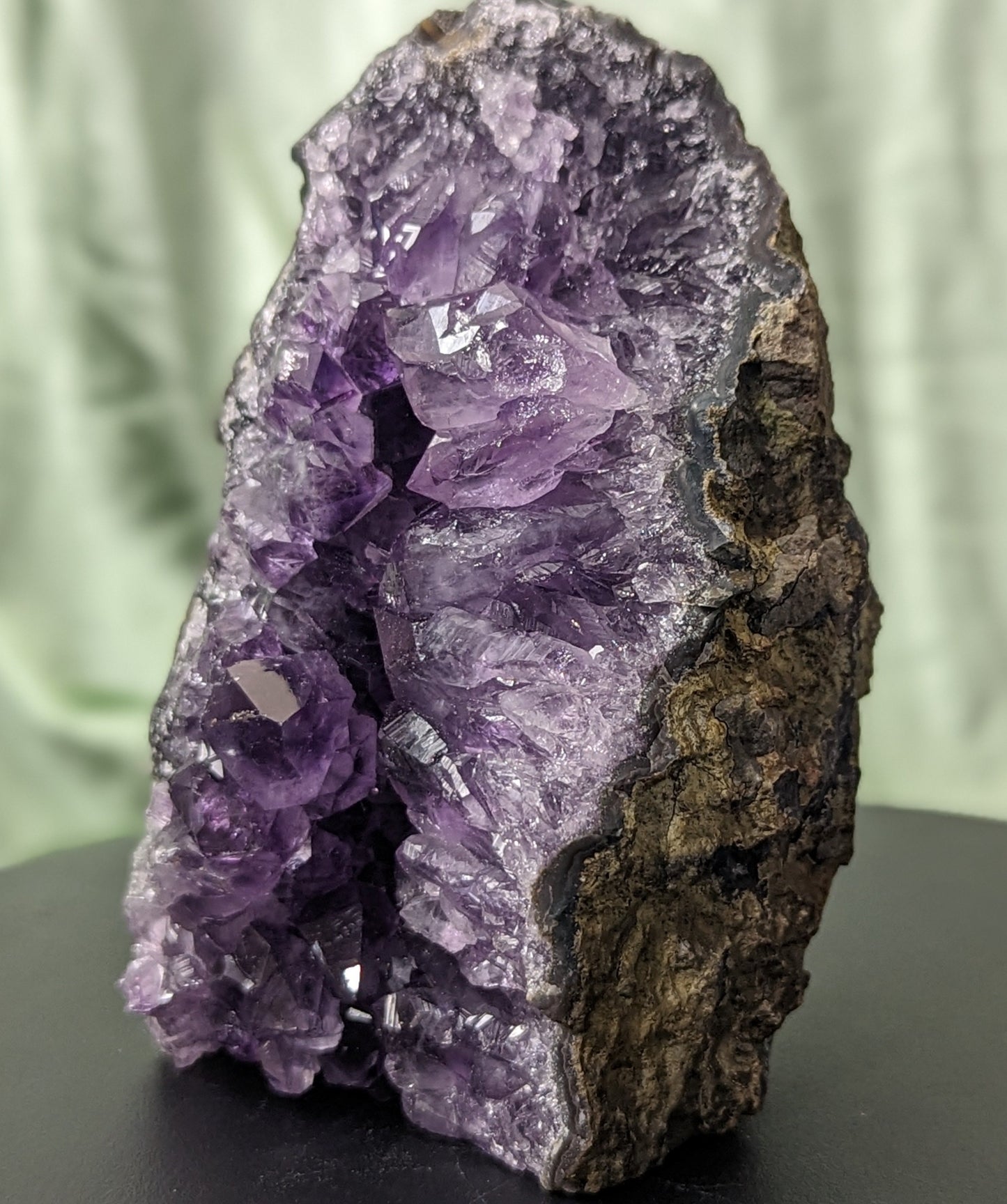 Dark Amethyst Cut Based Geode From Brazil