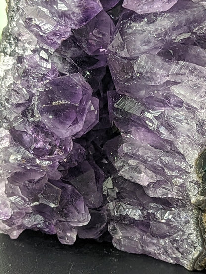 Dark Amethyst Cut Based Geode From Brazil