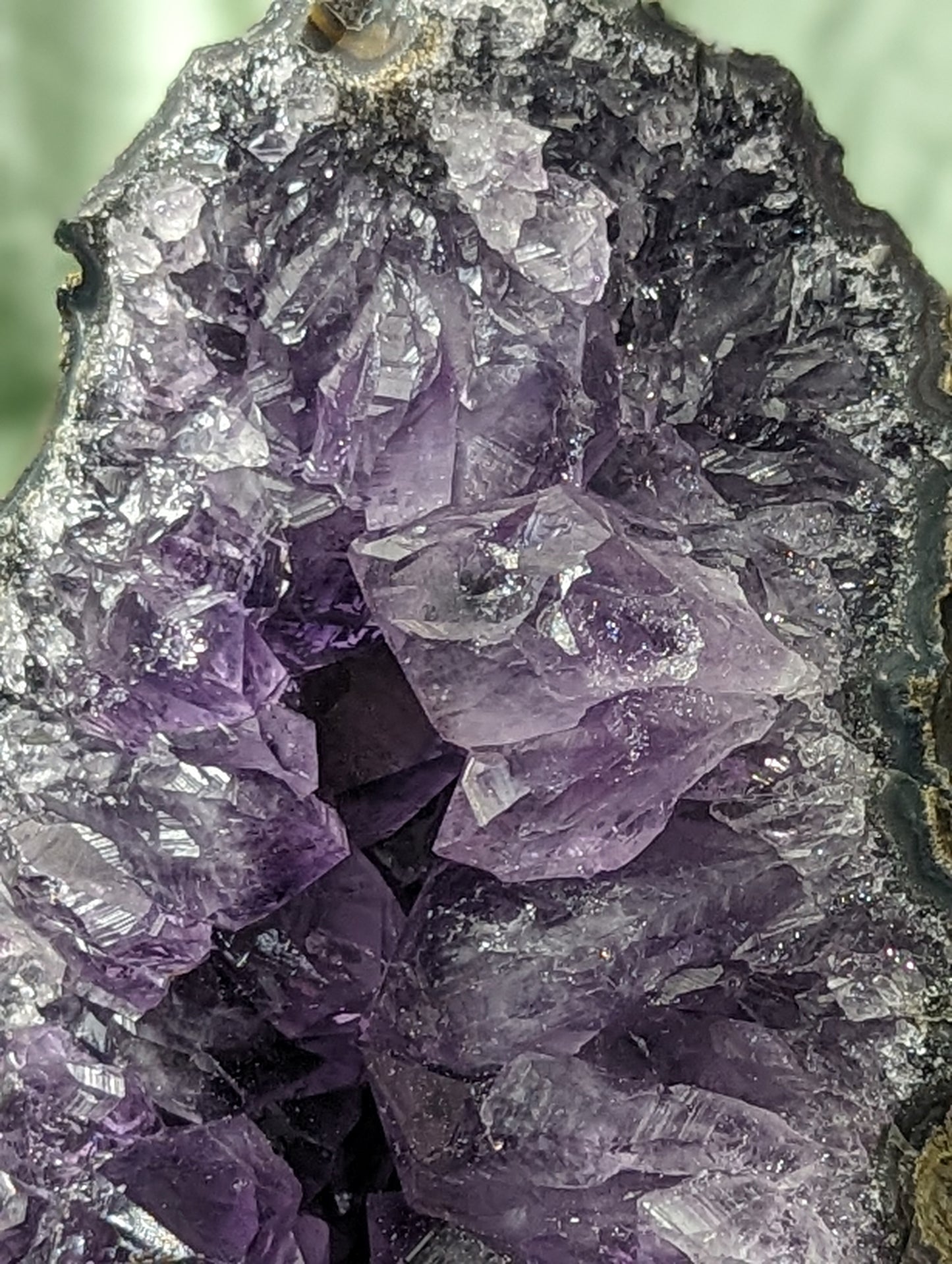 Dark Amethyst Cut Based Geode From Brazil