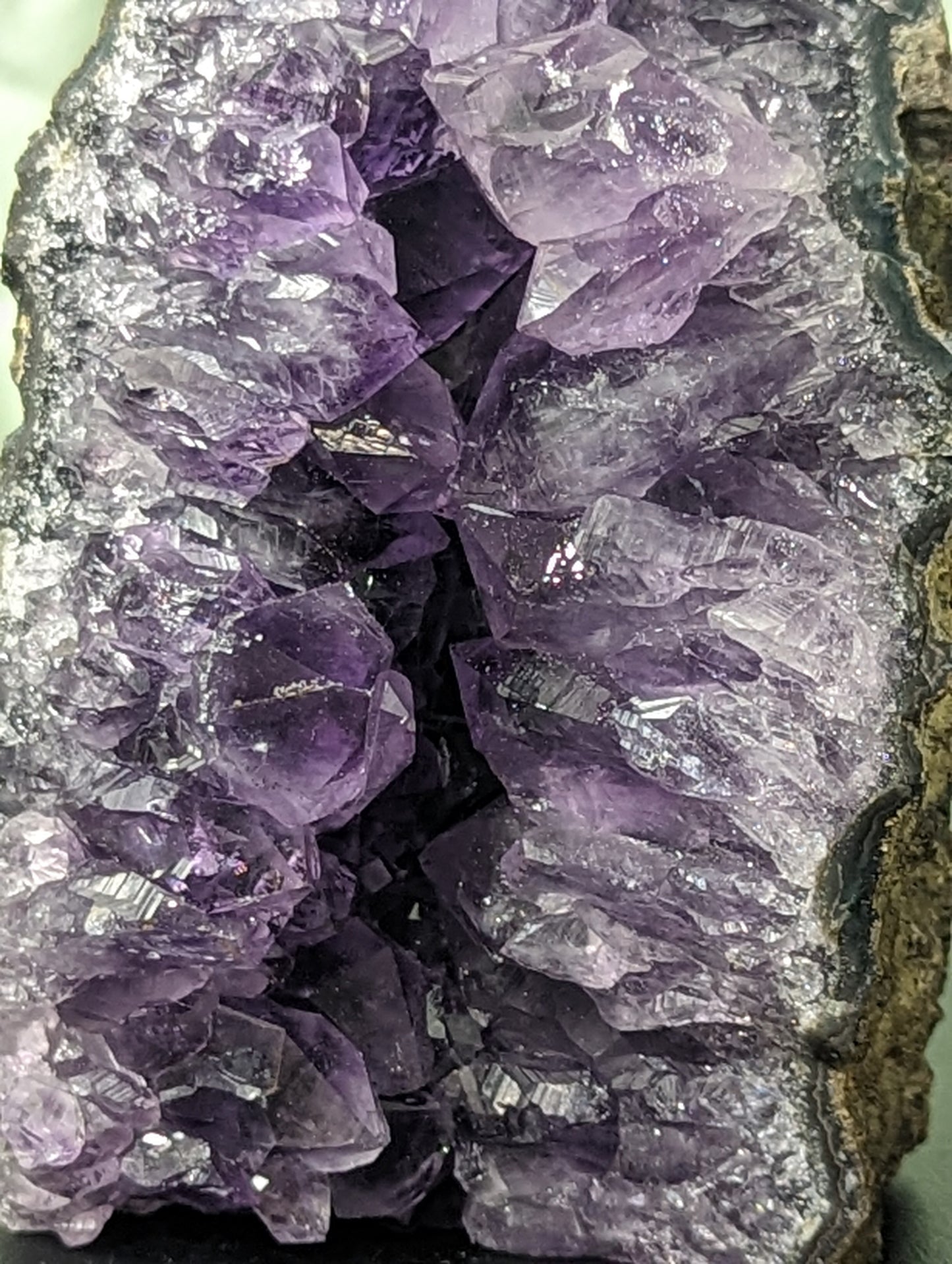 Dark Amethyst Cut Based Geode From Brazil