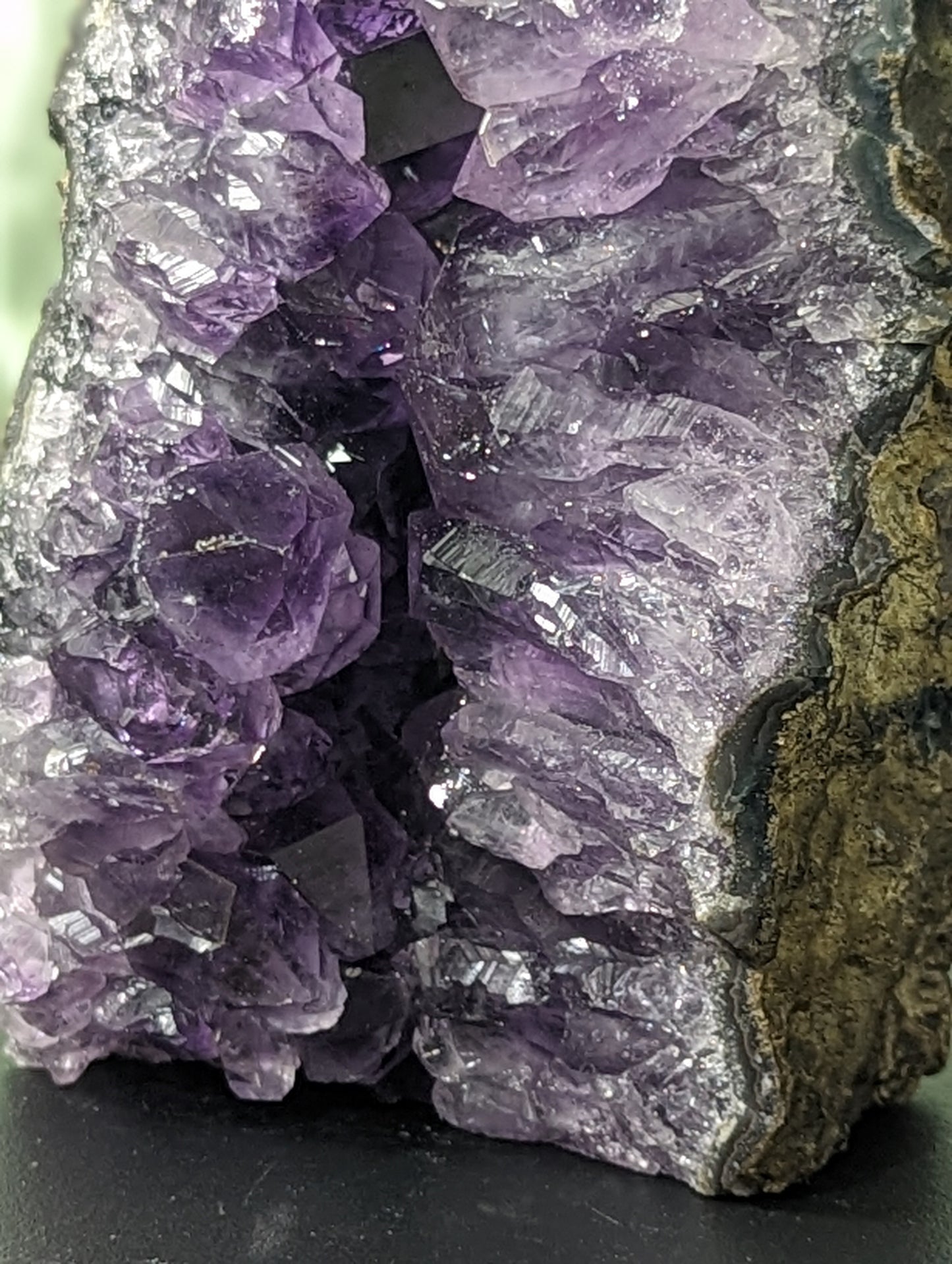 Dark Amethyst Cut Based Geode From Brazil