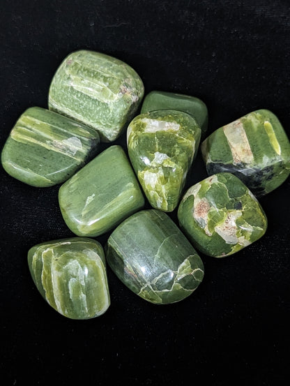 Green Tremolite Tumbles