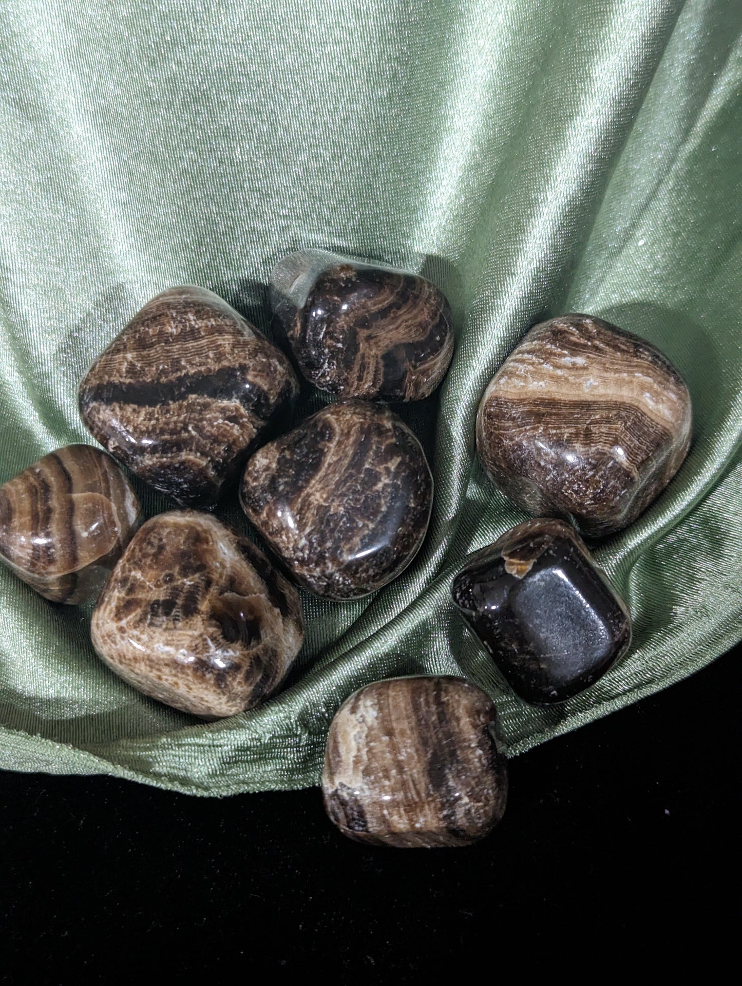 Chocolate Calcite Crystal Tumbles