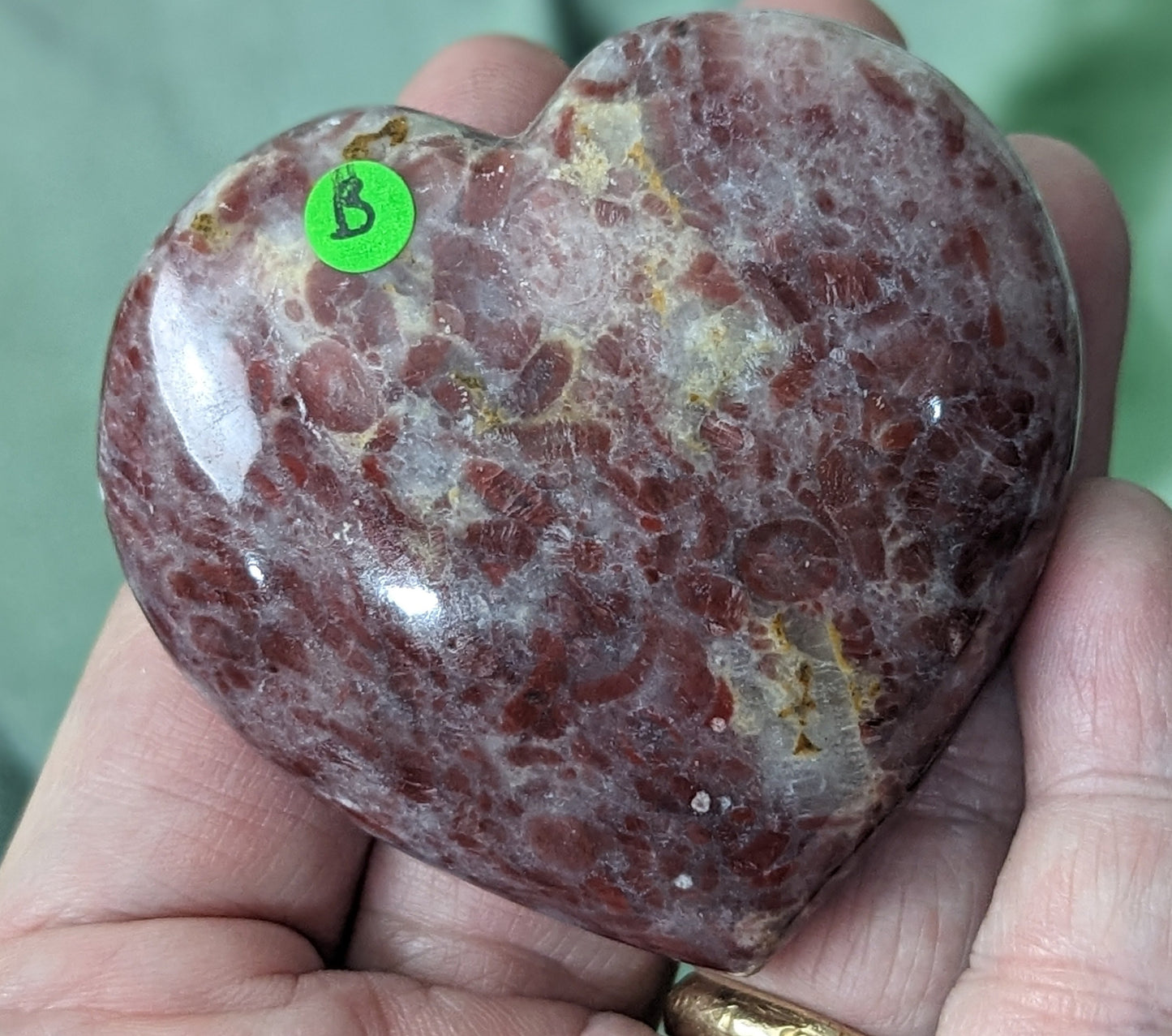 Strawberry Jasper Palms and Hearts