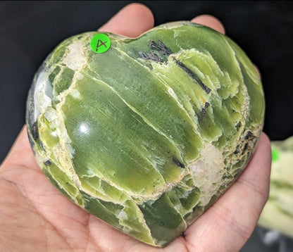 Amazing Green Tremolite Hearts and Palms