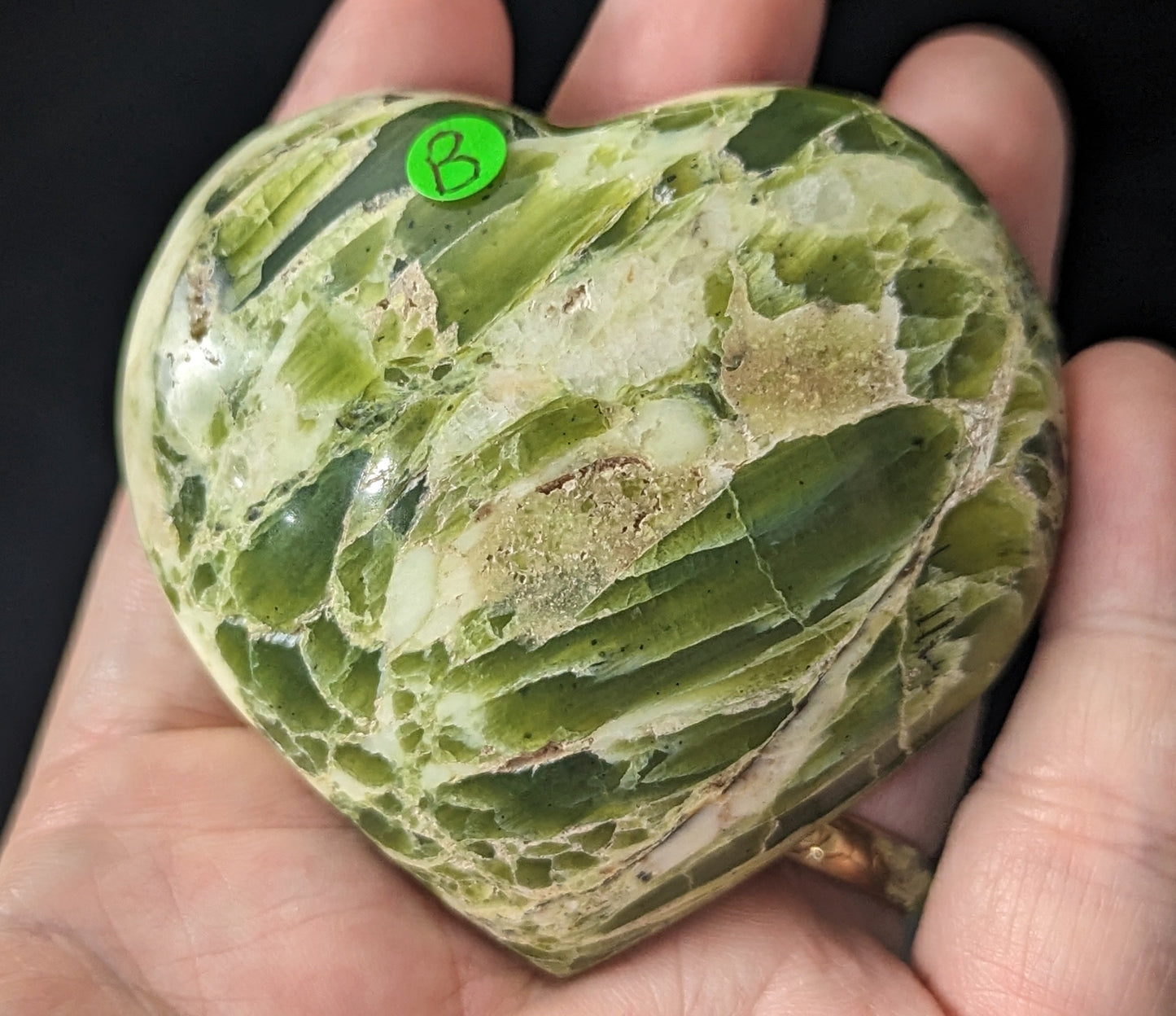 Amazing Green Tremolite Hearts and Palms