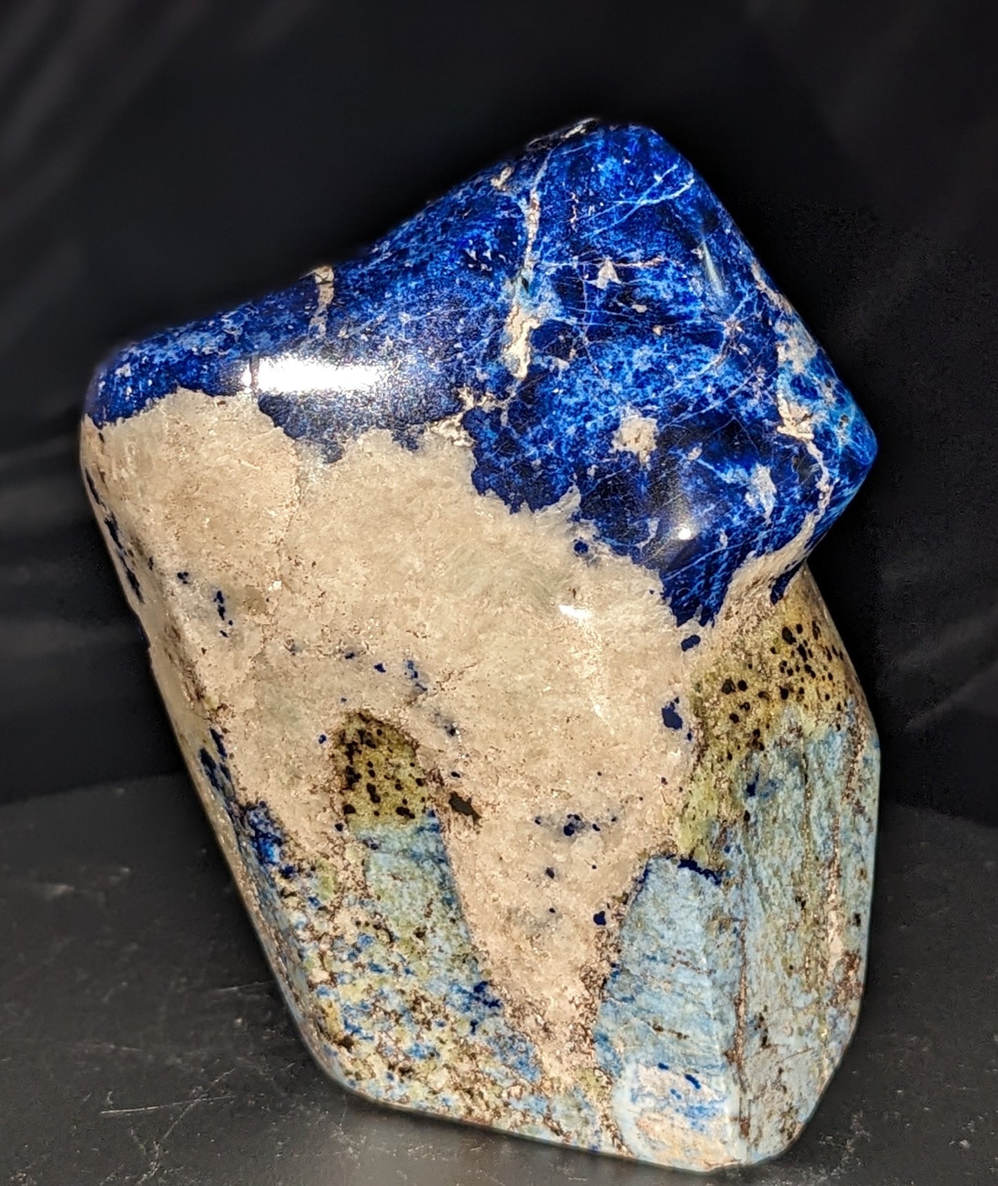 Lazurite and Afghanite in Matrix Freeform ~ UV Reactive Mineral Specimen