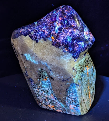 Lazurite and Afghanite in Matrix Freeform ~ UV Reactive Mineral Specimen