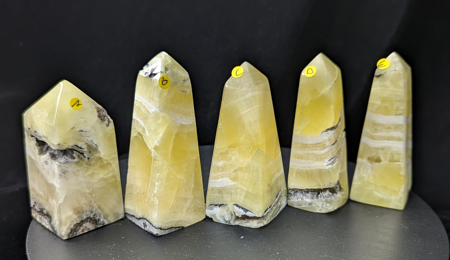 Brucite Towers ~ Hand Carved Natural Brucite Points