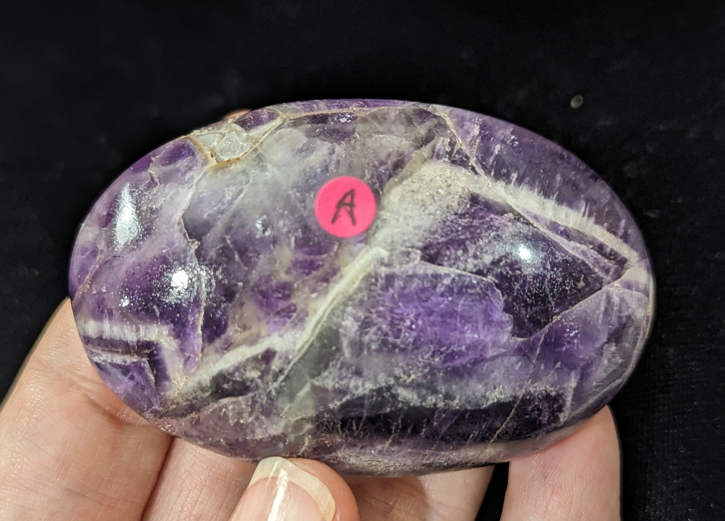 Dream Amethyst Palms ~ Chevron Amethyst Palms ~ Amethyst Palm Stones