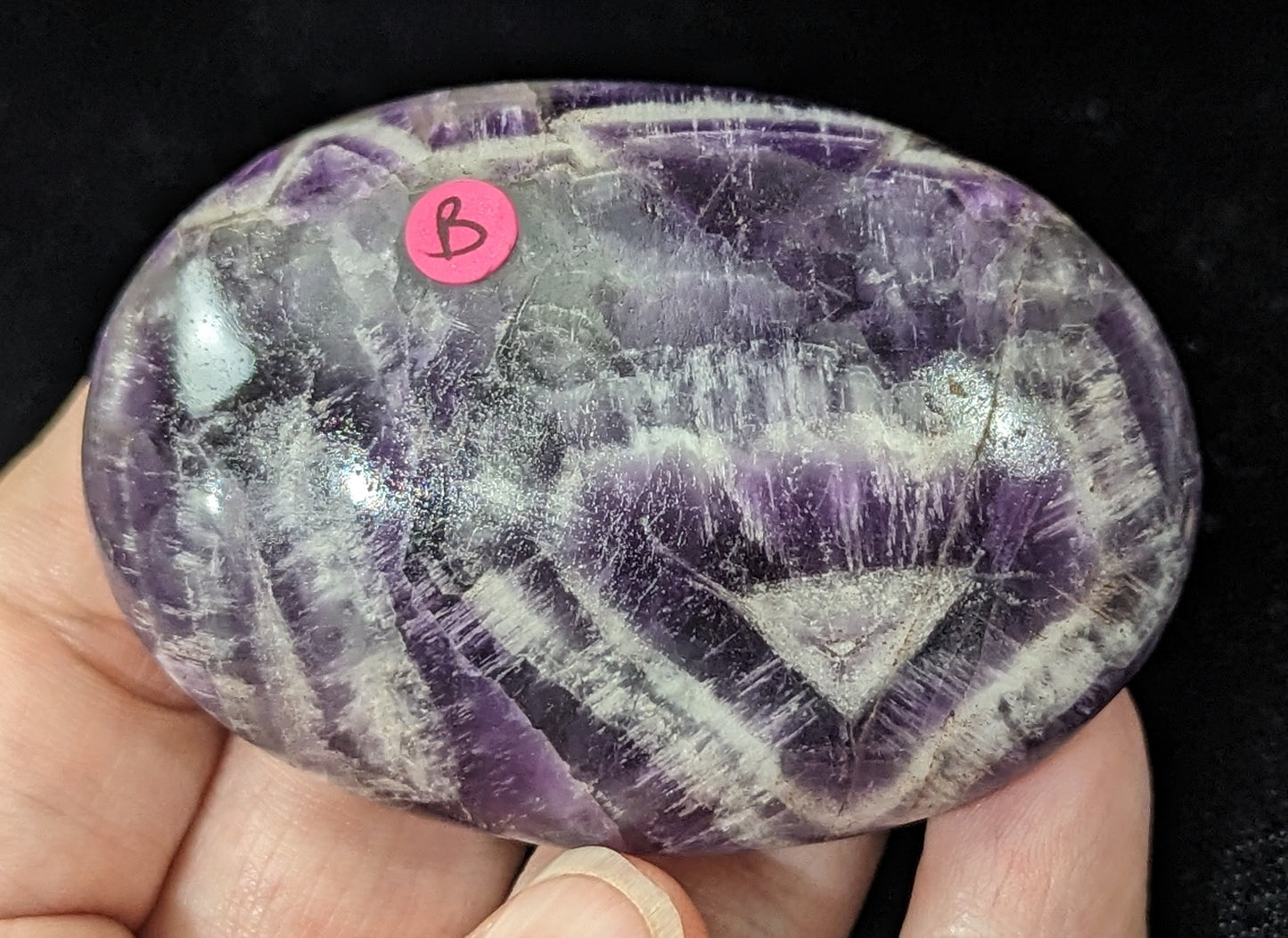 Dream Amethyst Palms ~ Chevron Amethyst Palms ~ Amethyst Palm Stones